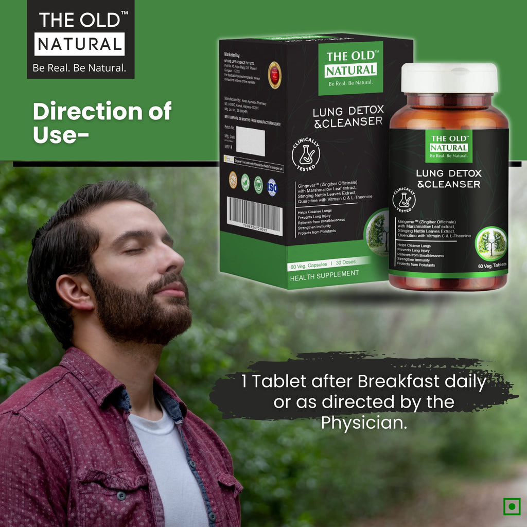 The Old Natural 19 in 1 Lungs Detox for Smokers & Pollution 60 Veg - image 6