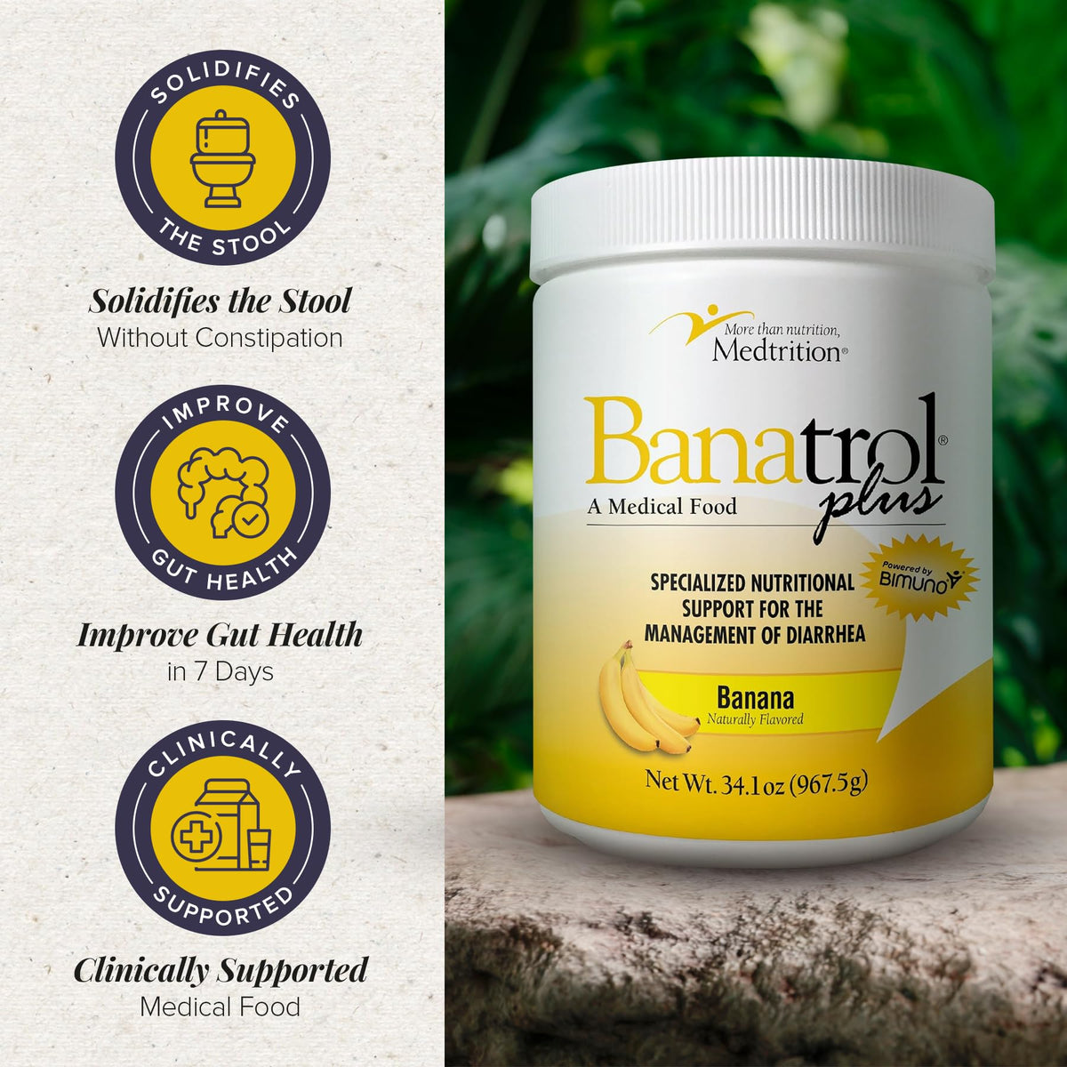 Medtrition Banatrol Natural Anti-Diarrheal with Prebiotics - 90 Servings - image 4
