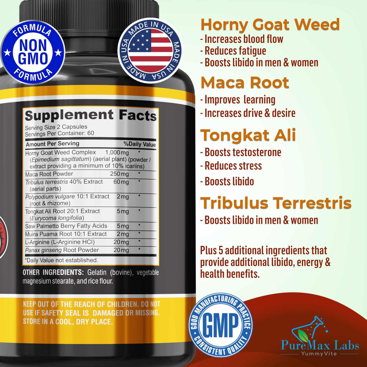 YUMMYVITE Horny Goat Weed Extra Strength Blend