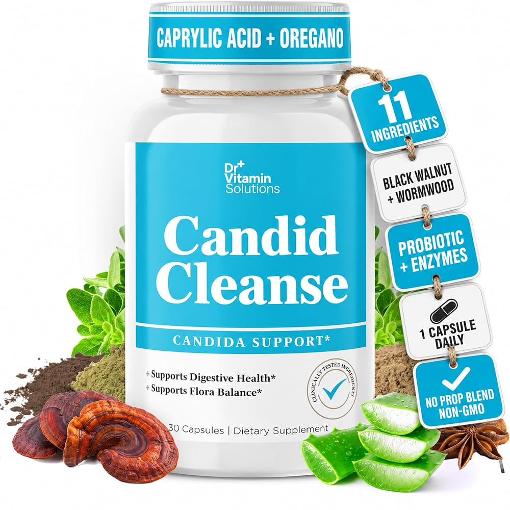 DR VITAMIN SOLUTIONS Candida Cleanse Detox Capsules - 30 Count