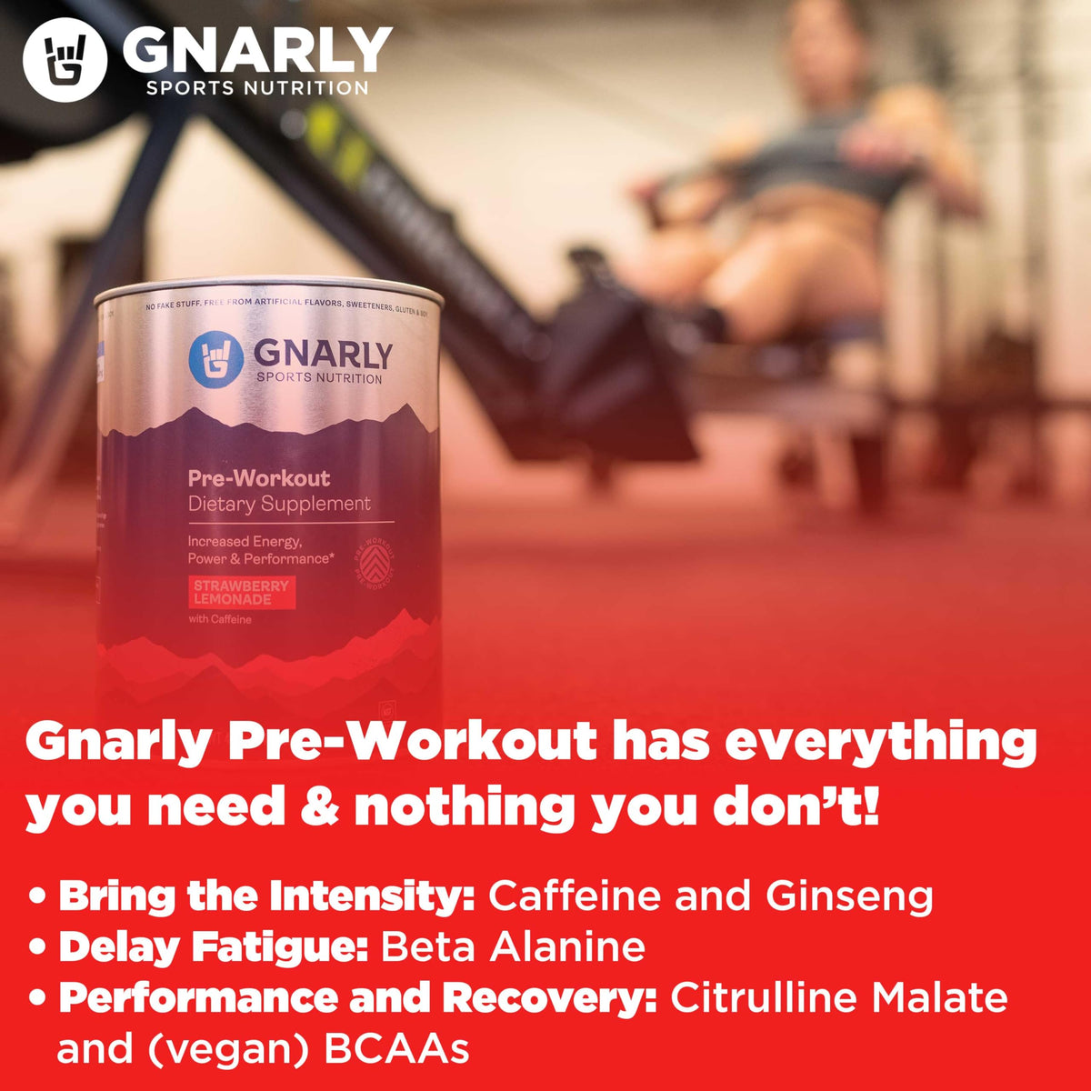 Gnarly Nutrition Strawberry Lemonade Pre-Workout Powder with Caffeine - 14.82 oz - image 4