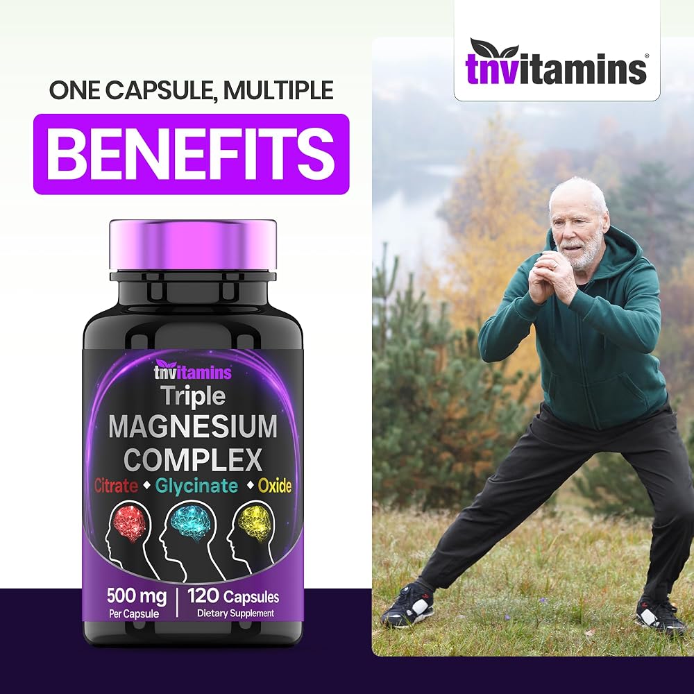 TNVitamins Triple Magnesium Complex 500mg - 120 Capsules - image 5