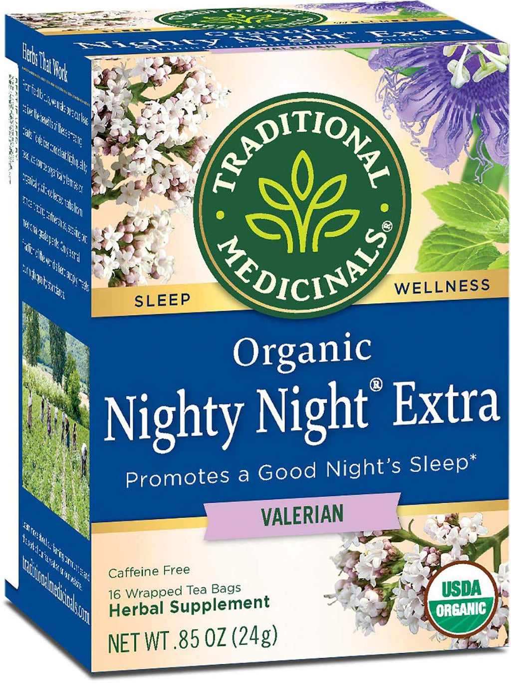 Traditional Medicinals Organic Nighty Night Extra Valerian Herbal Tea