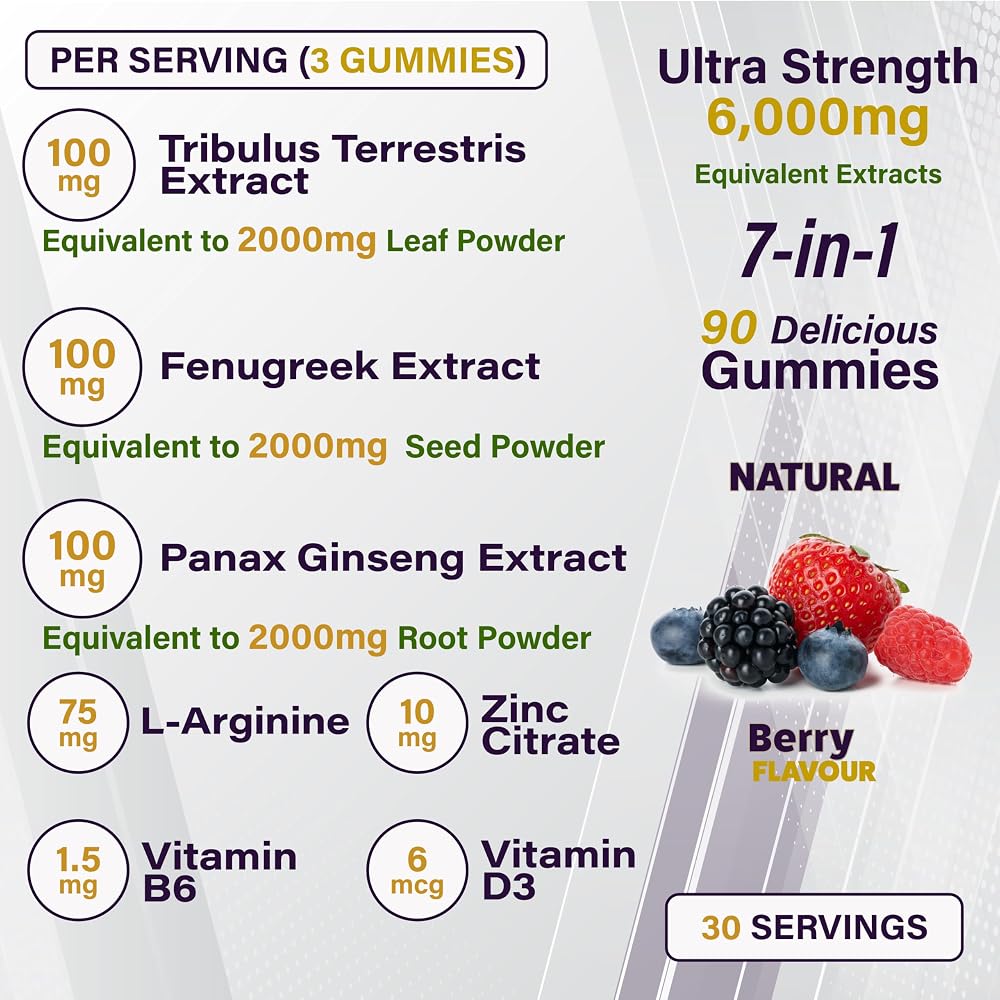 WellBoost Testos MAX Strength Gummies - 90 Count - image 3