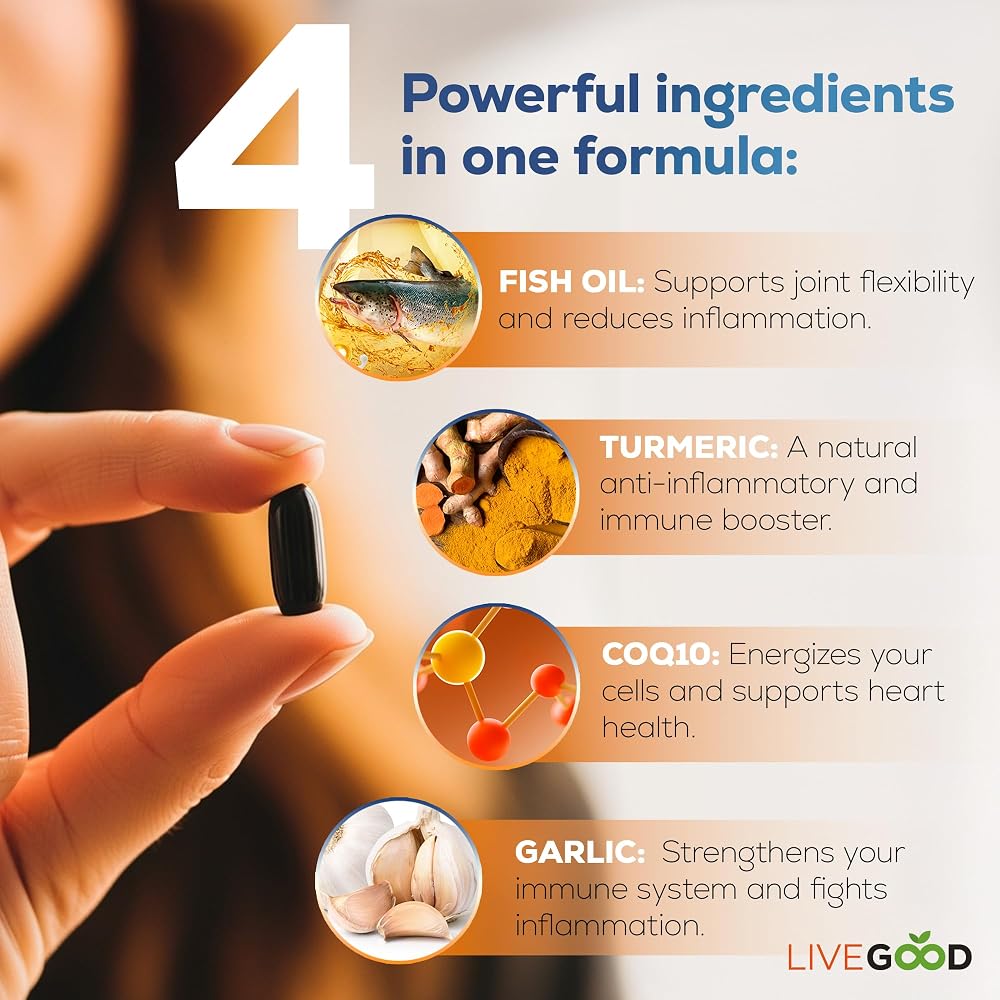 LIVEGOOD Factor 4 Omega 3 Fish Oil with CoQ10 - 60 Softgels - image 4