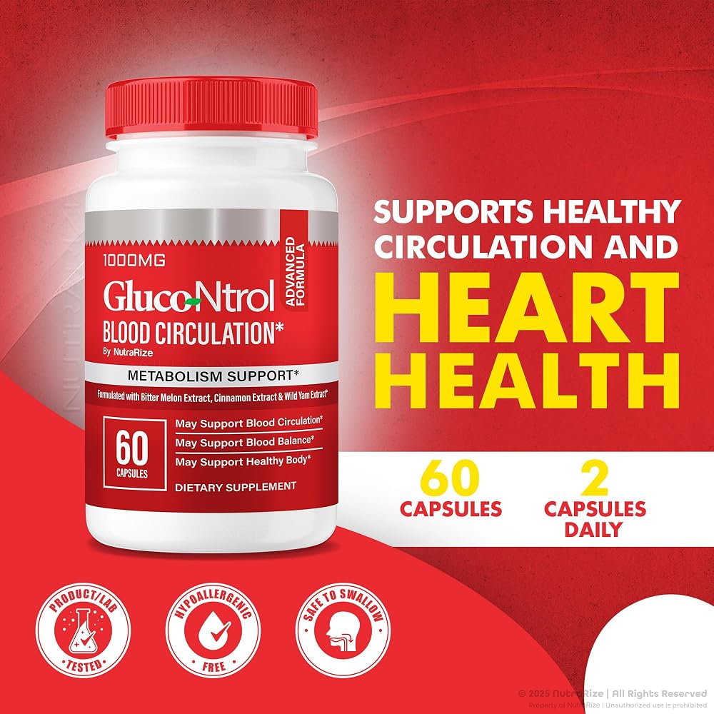 NutraRize Glucontrol Blood Support Supplement - 120 Capsules - image 3
