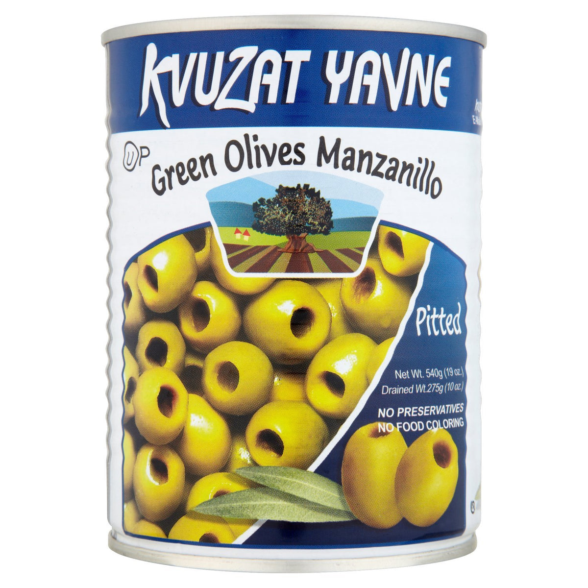 Kvutzat Yavne Green Pitted Olives - 540 g