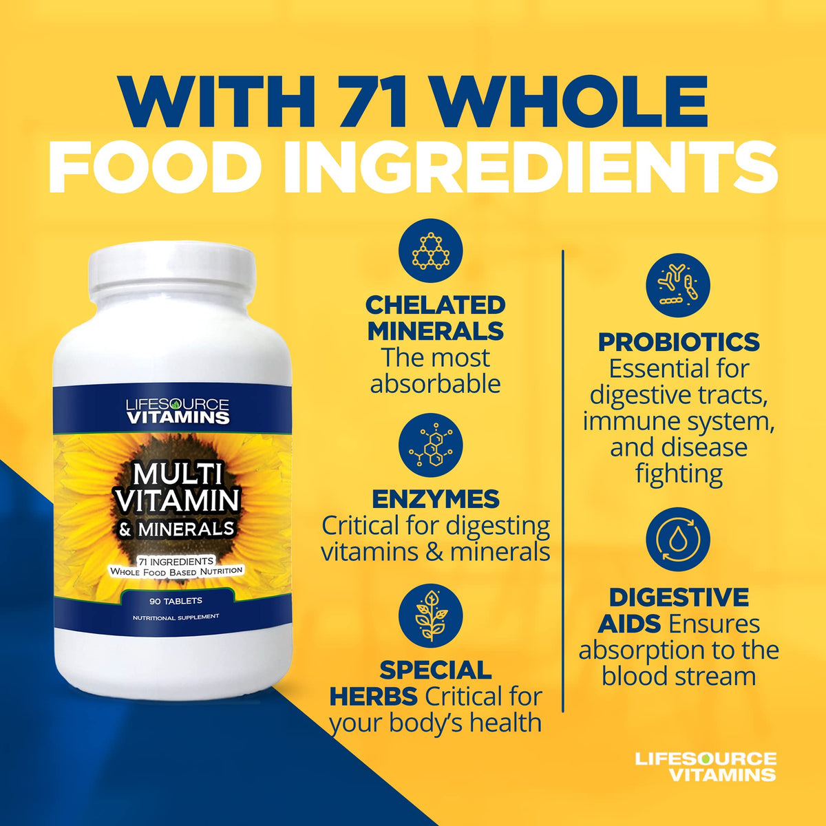 LifeSource Vitamins Whole Food Multivitamin & Minerals - 90 Tablets - image 5