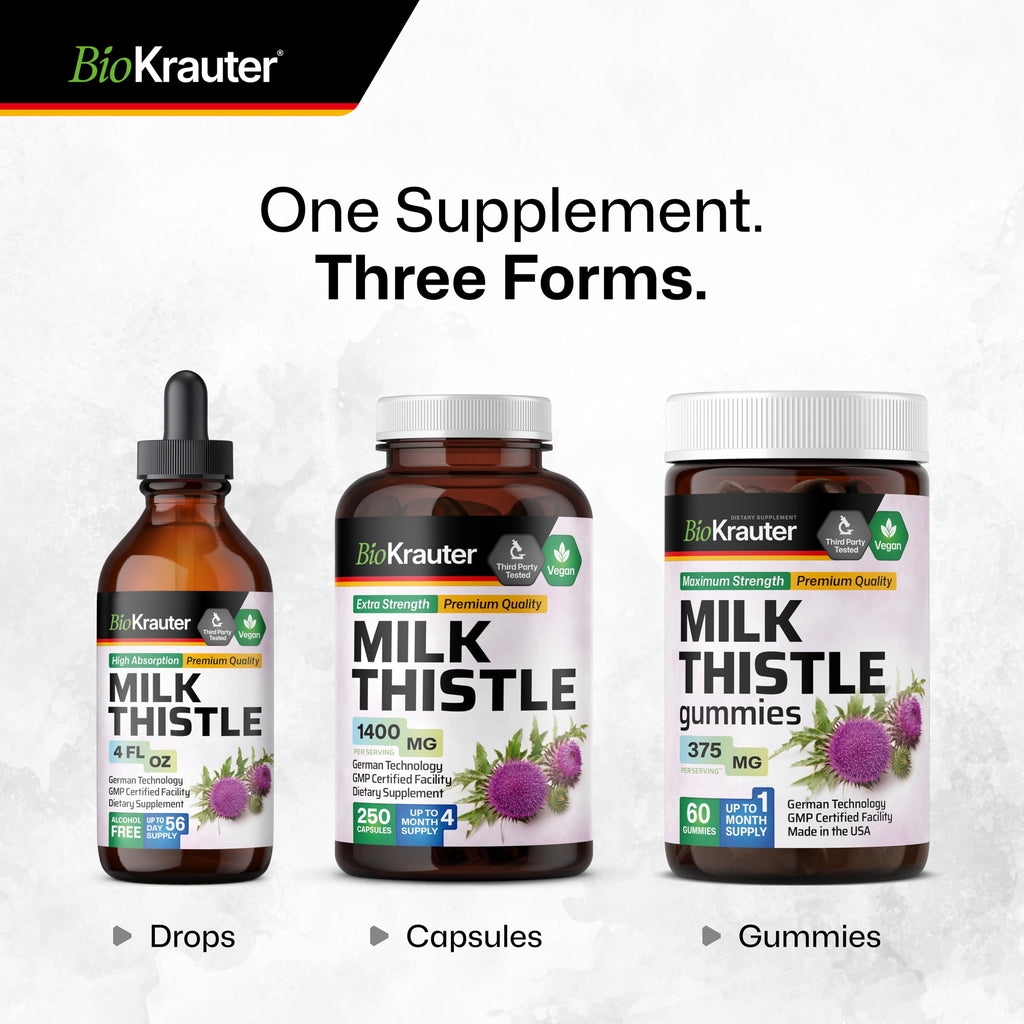 BIO KRAUTER Milk Thistle Supplement for Liver Cleanse & Detox - image 7