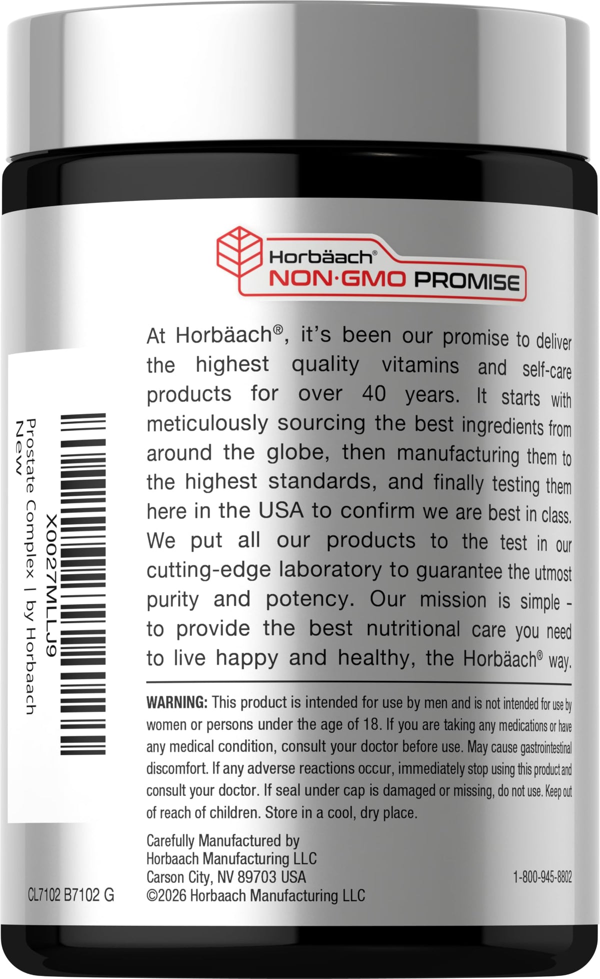 Horbäach Prostate Support Complex Herbal Supplement - 200 Capsules - image 3