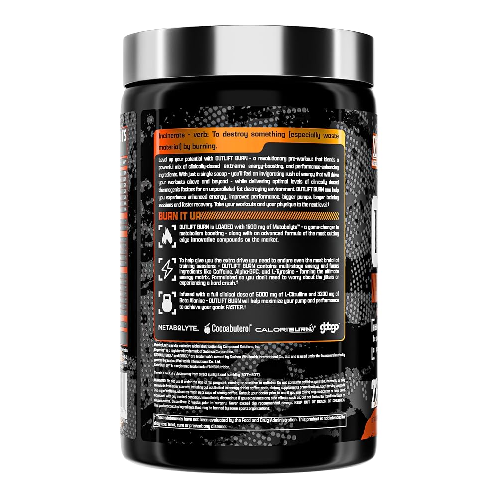 Nutrex Outlift Burn Pre-Workout Powder for Energy & Endurance - 22 Servings - image 2