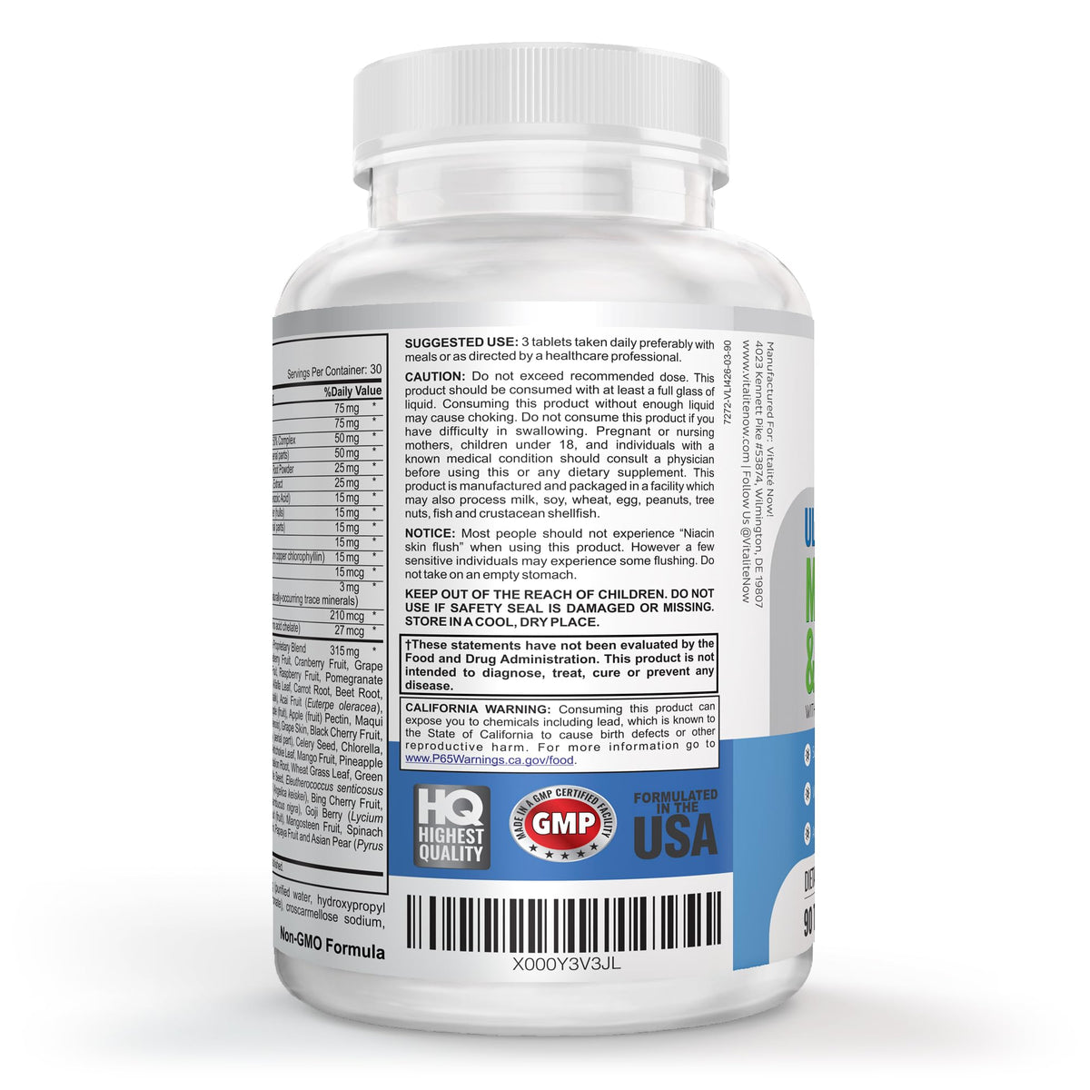Vitalité Now! Vegan Whole Food Multivitamin - 90 Tablets - image 4