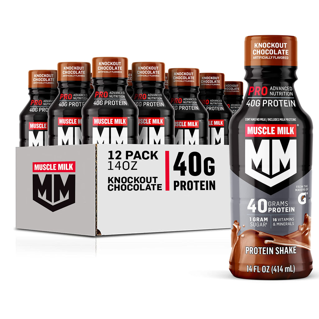 Muscle Milk Pro Series Protein Shake, 40g Protein, 14 Fl Oz, 12 Pack