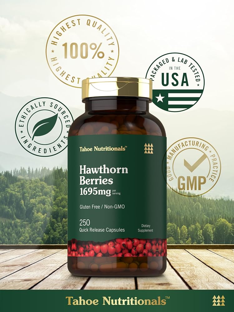 Tahoe Nutritionals Hawthorn Berry Capsules 1695 mg - 250 Count - image 6