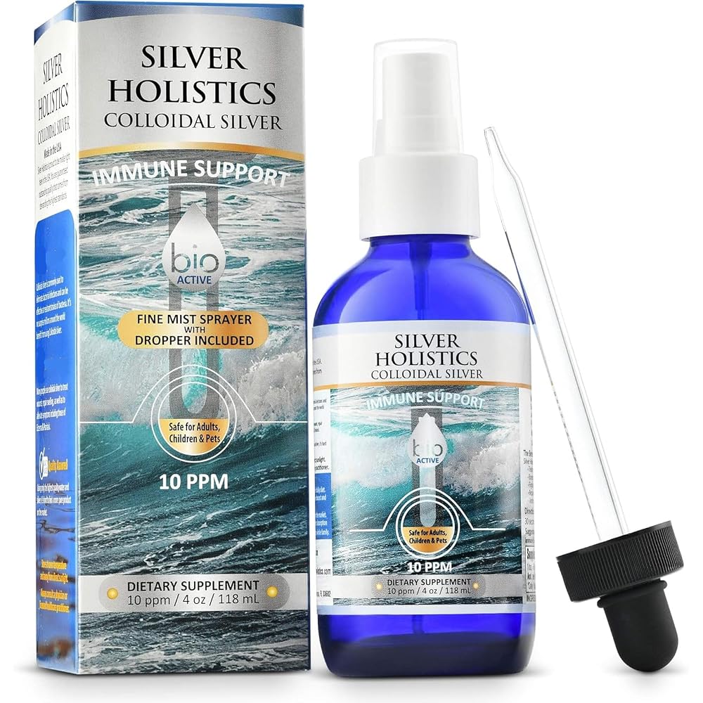 Silver Holistics Colloidal Silver Liquid Spray 10 PPM - 4 oz