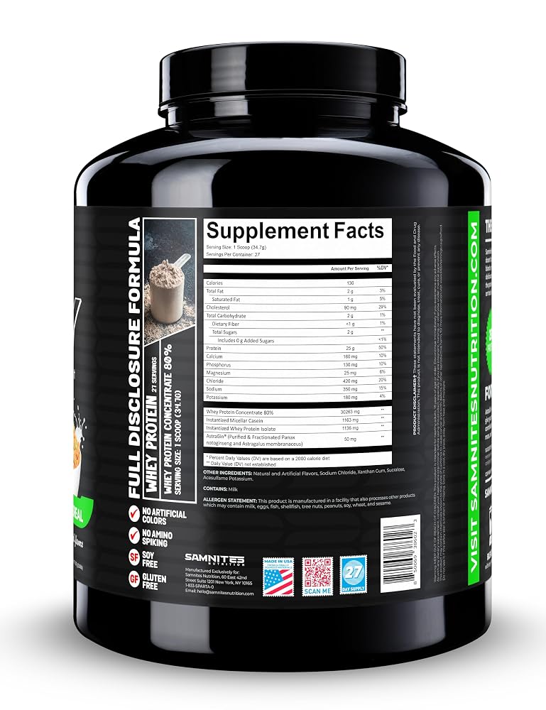 Samnites Nutrition Whey Protein Blend Apple Cinnamon - 1.9 lb - image 2
