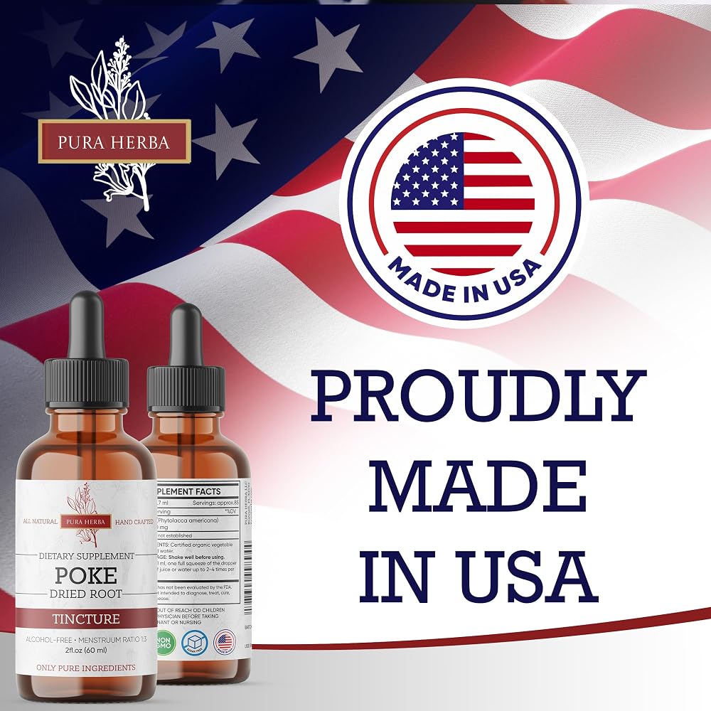 Pura Herba Organic Poke Root Tincture for Immune Support - 2 Fl Oz - image 4