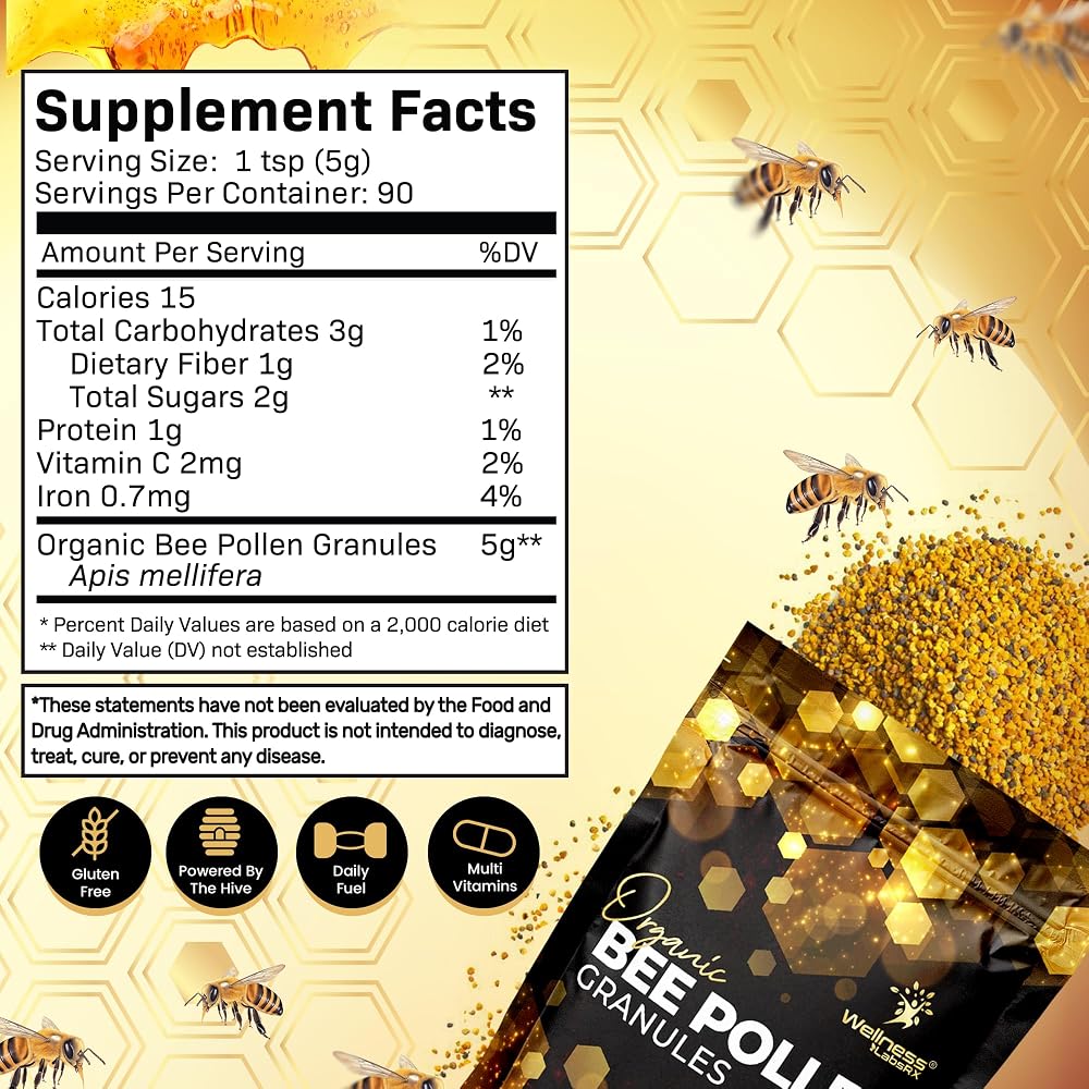 WELLNESS LABSRX Organic Bee Pollen Granules