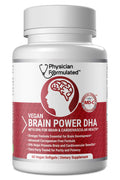 Physician Formulated Vegan DHA Omega 3 Brain Support - 60 Softgels