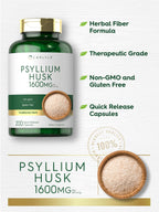 Carlyle Psyllium Husk Capsules 1600mg - 200 Count - image 4