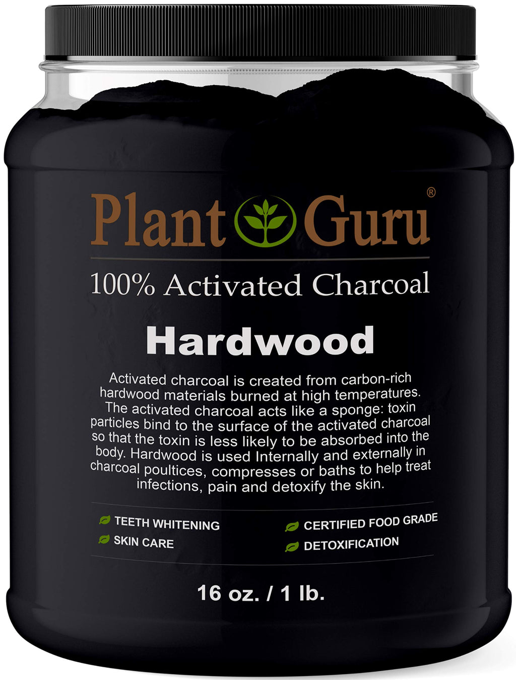 Plant Guru Activated Charcoal Powder Food Grade - 1 lb