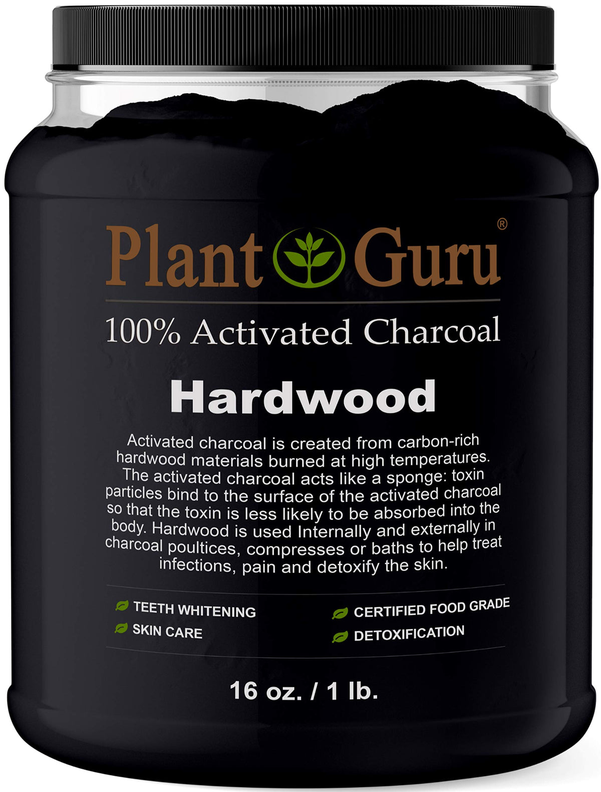 Plant Guru Activated Charcoal Powder Food Grade - 1 lb