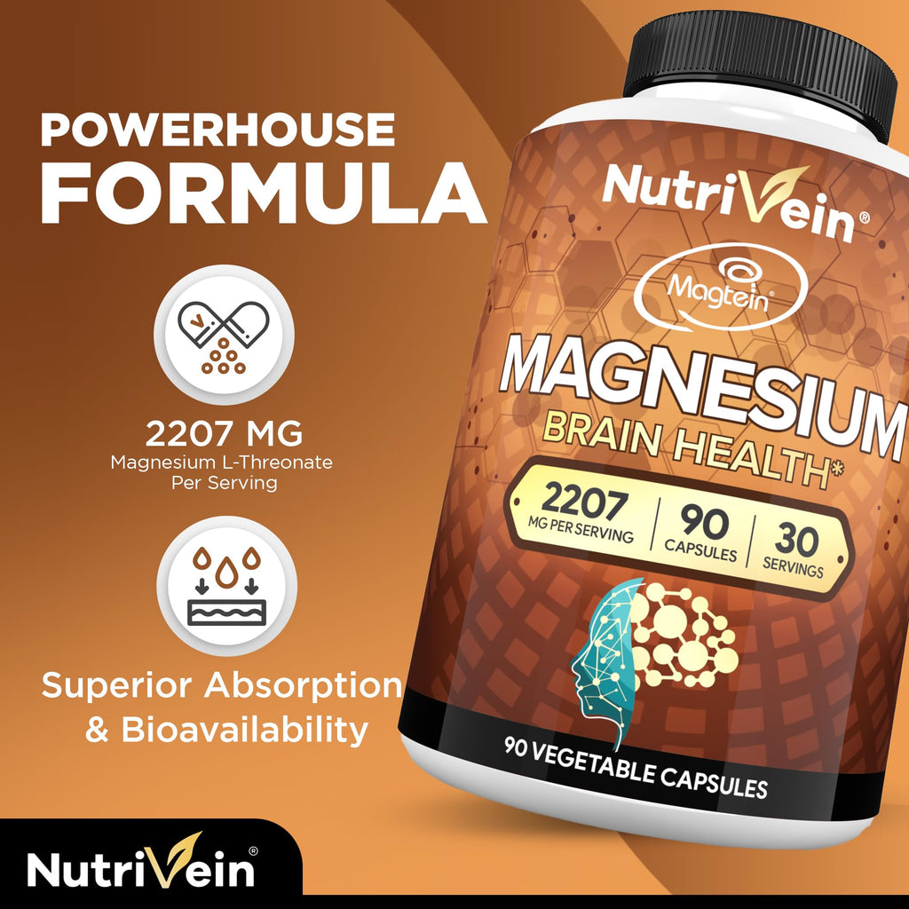Nutrivein Magnesium L-Threonate 2207mg - 90 Capsules - image 4