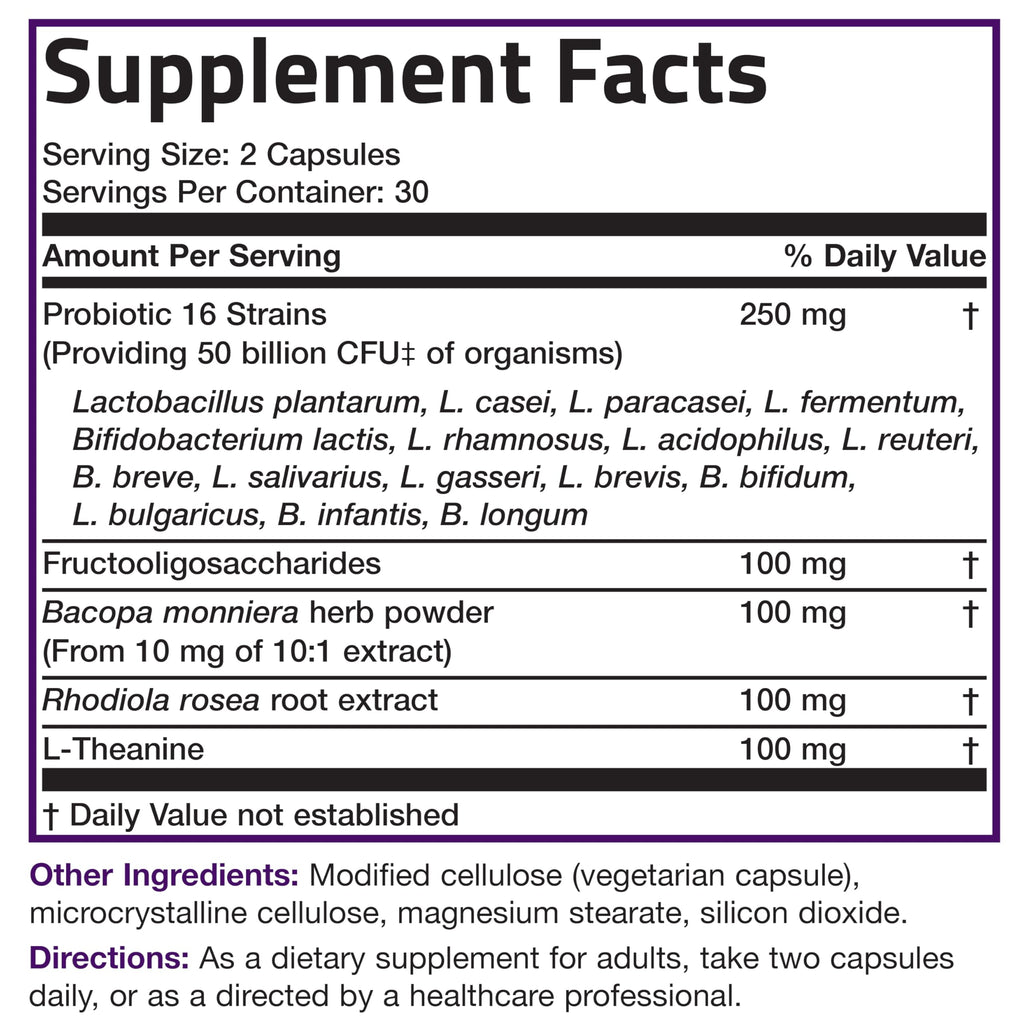 Bronson Brain + Mood Probiotic 50 Billion CFU - 60 Capsules - image 9