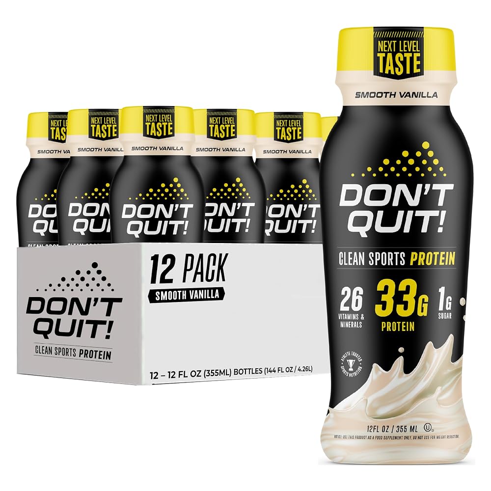 DON'T Quit Clean Sports Protein Shake Vanilla - 12 Pack