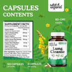 Wild & Organic Lung Cleanse Capsules - Lung Support Supplement