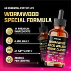MILIVOL 11in1 Black Walnut Wormwood - Berry Mix Flavor - 1 Fl Oz