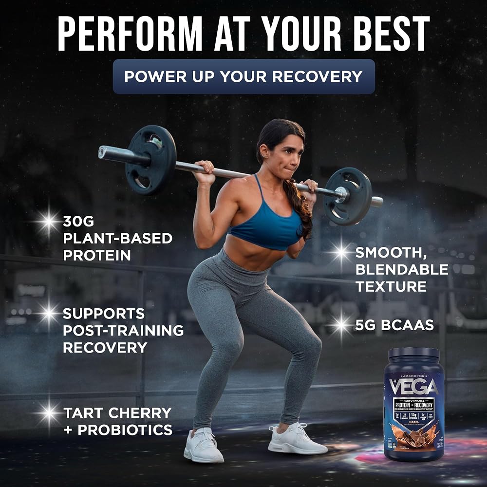 Vega Protein + Recovery Mocha Plant-Based Protein Powder - Pack of 12 - image 3