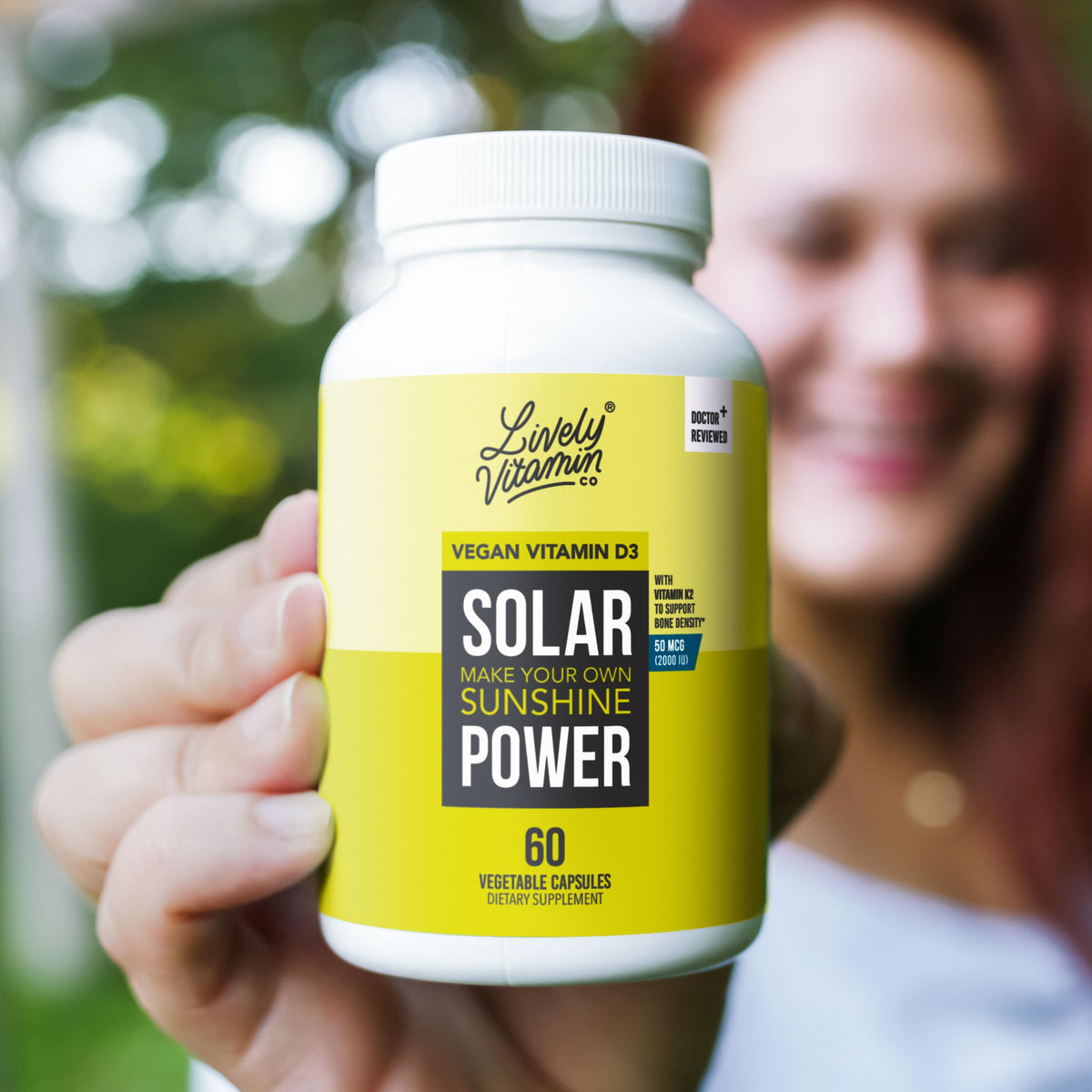 LIVELY VITAMIN CO. Solar Power Vitamin D3 - Patented Vitamin K - MK7