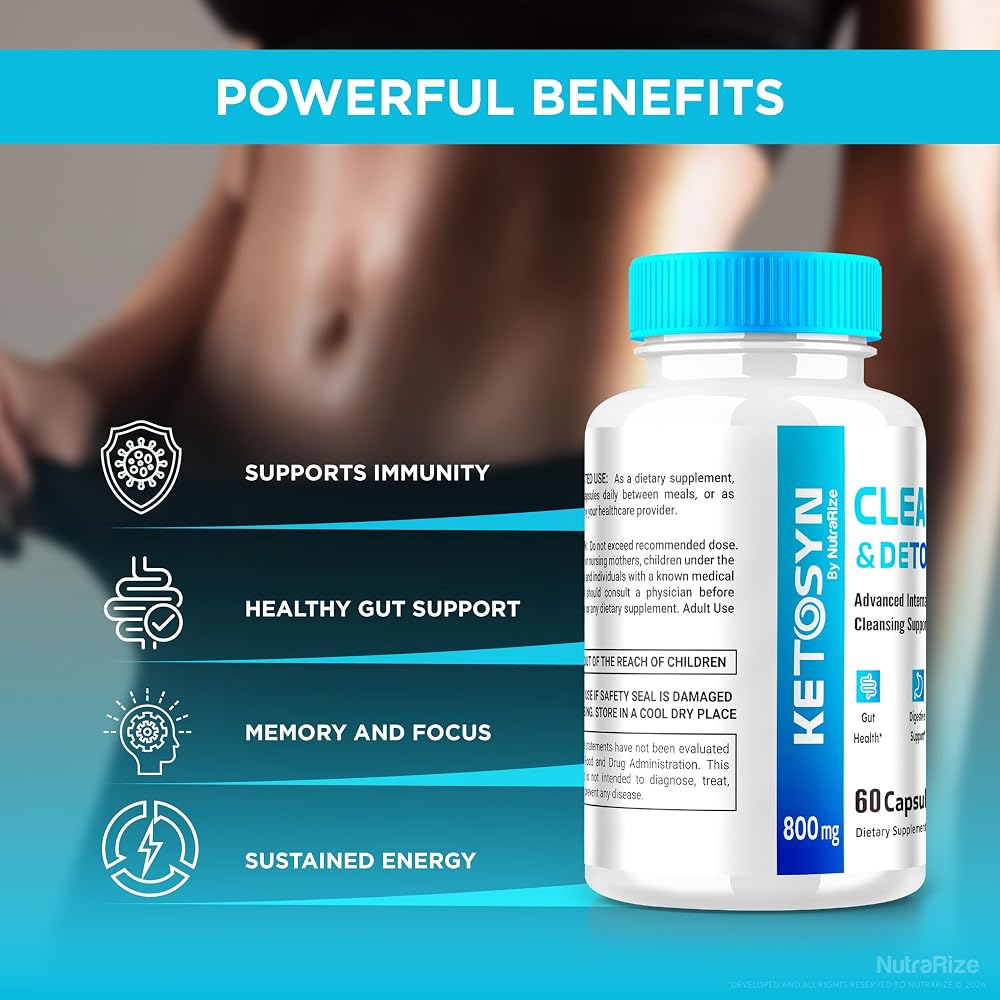 NutraRize Ketosyn Cleanse & Detox Capsules Weight Loss Support - 60 Capsules - image 7