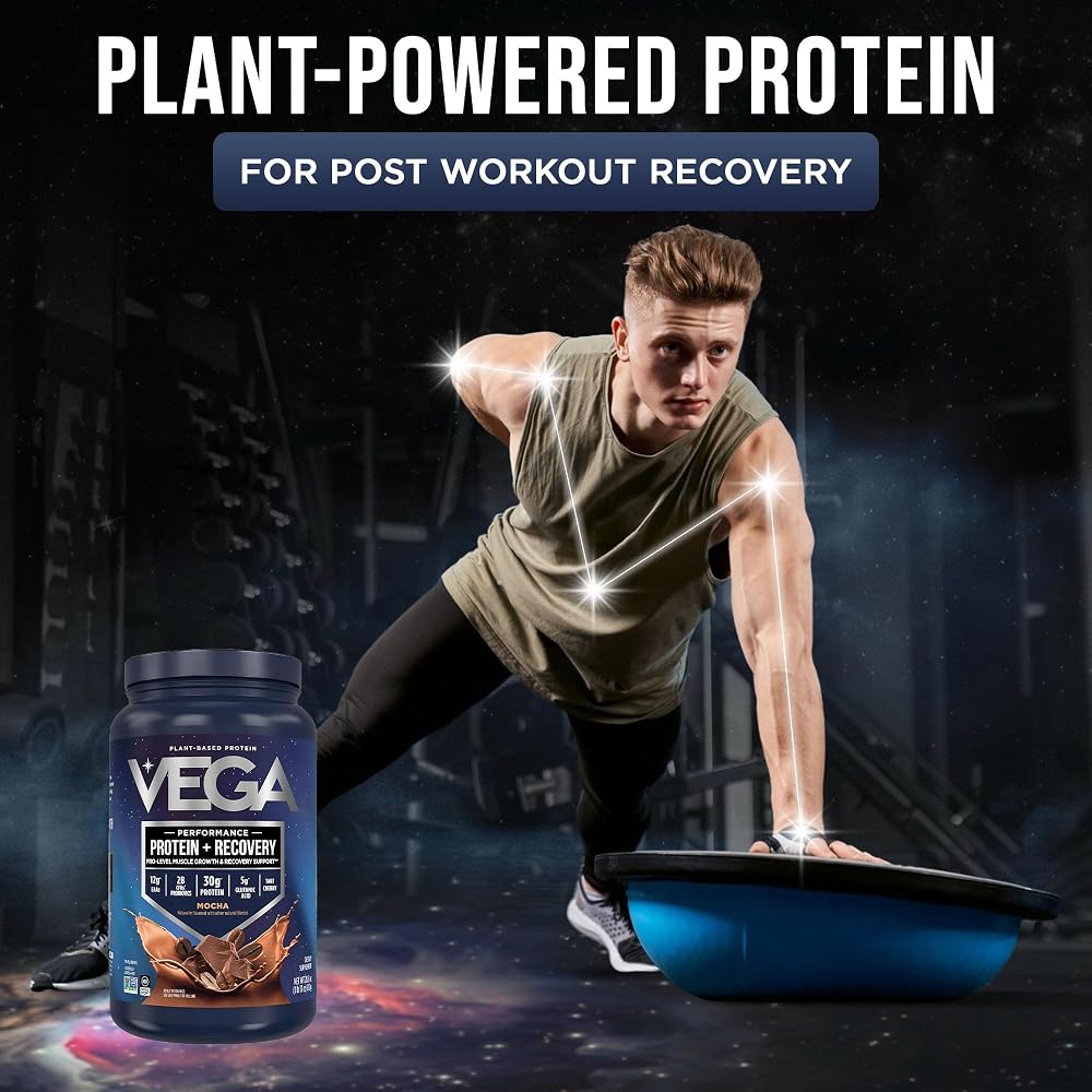 Vega Protein + Recovery Mocha Plant-Based Protein Powder - Pack of 12 - image 2