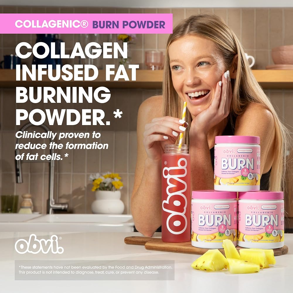 Obvi Collagenic Burn Powder, Collagen Peptide Blend