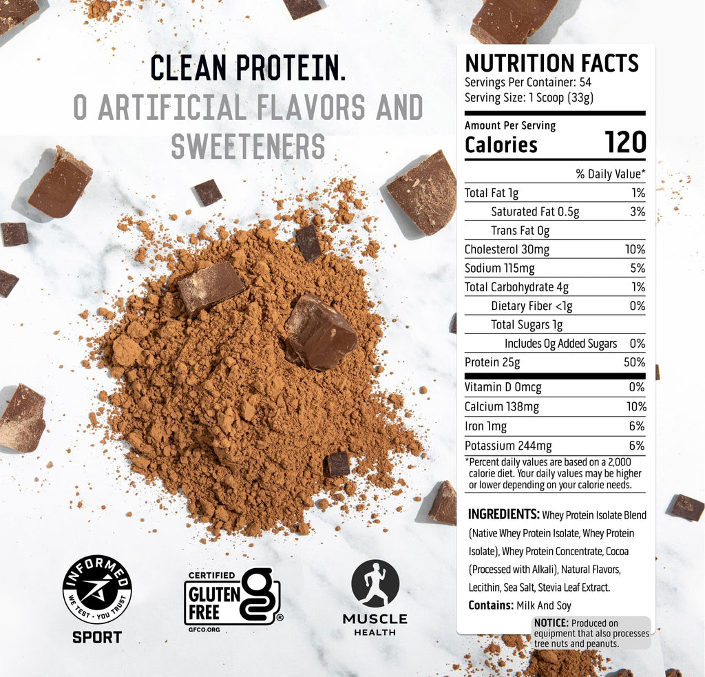 Ascent Whey Protein Powder - Post Workout Whey Protein Isolate