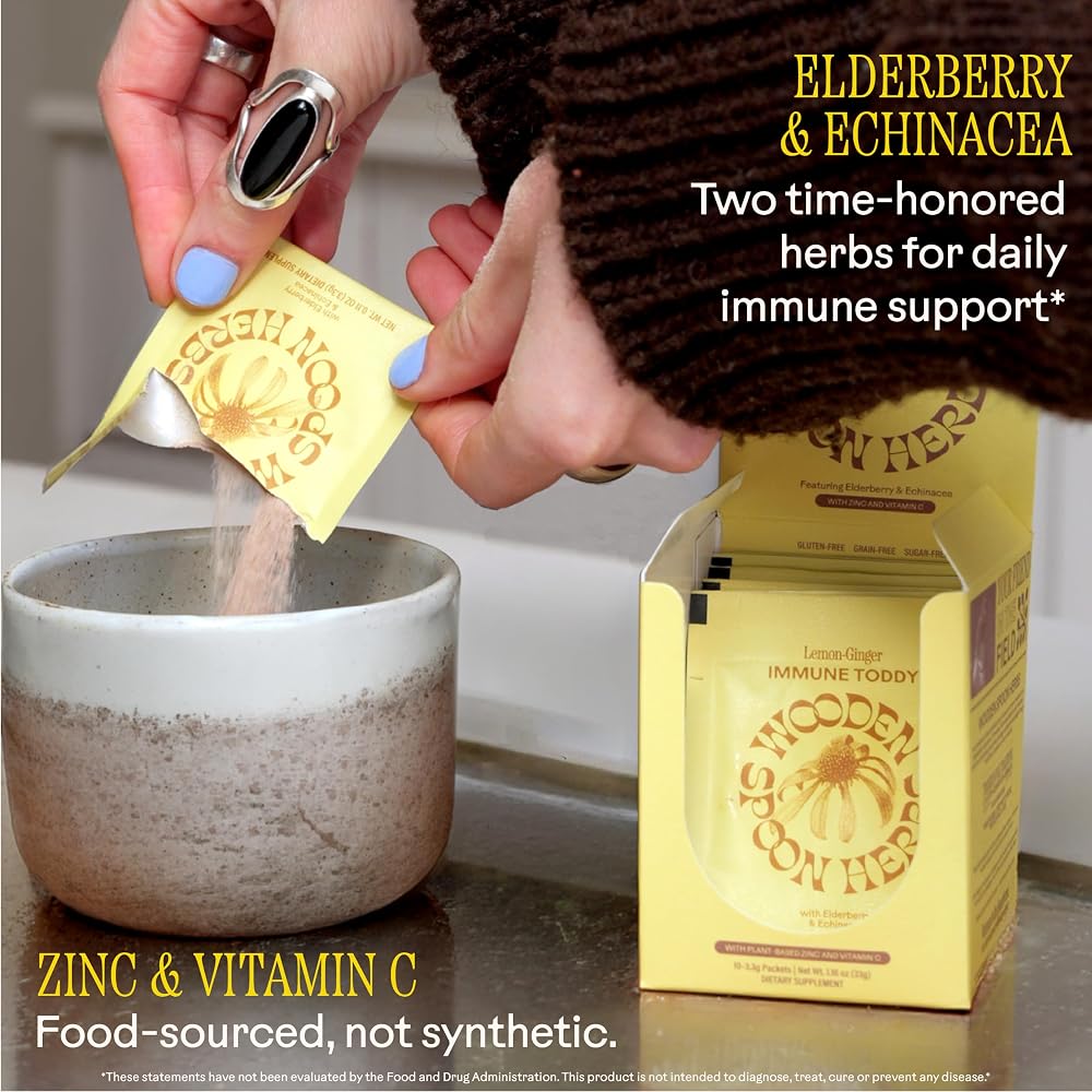 Wooden Spoon Herbs Lemon Ginger Immune Toddy - 10 Sachets - image 2