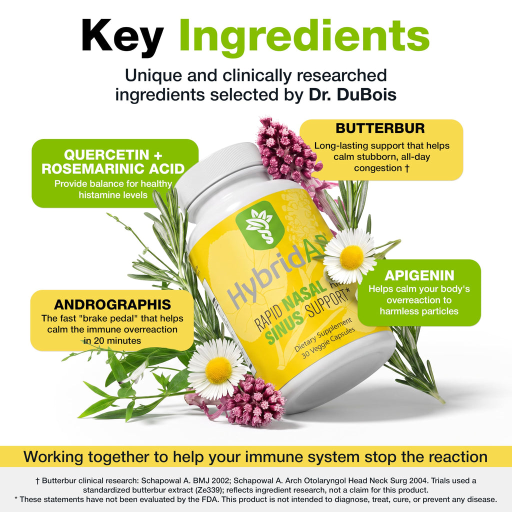 Hybrid Sinus & Nasal Support Herbal Supplement - 30 Vegetarian Capsules - image 4