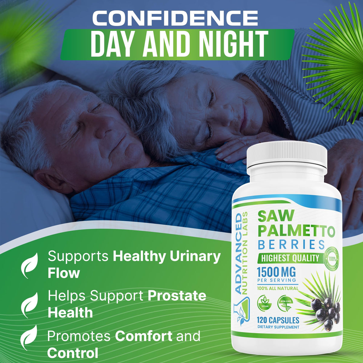 Advanced Nutrition Labs Saw Palmetto 1500 mg - 120 Vegan Capsules - image 3