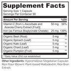 Naturelo Capsules iron 25Mg vitamin C gentle On The Stomach