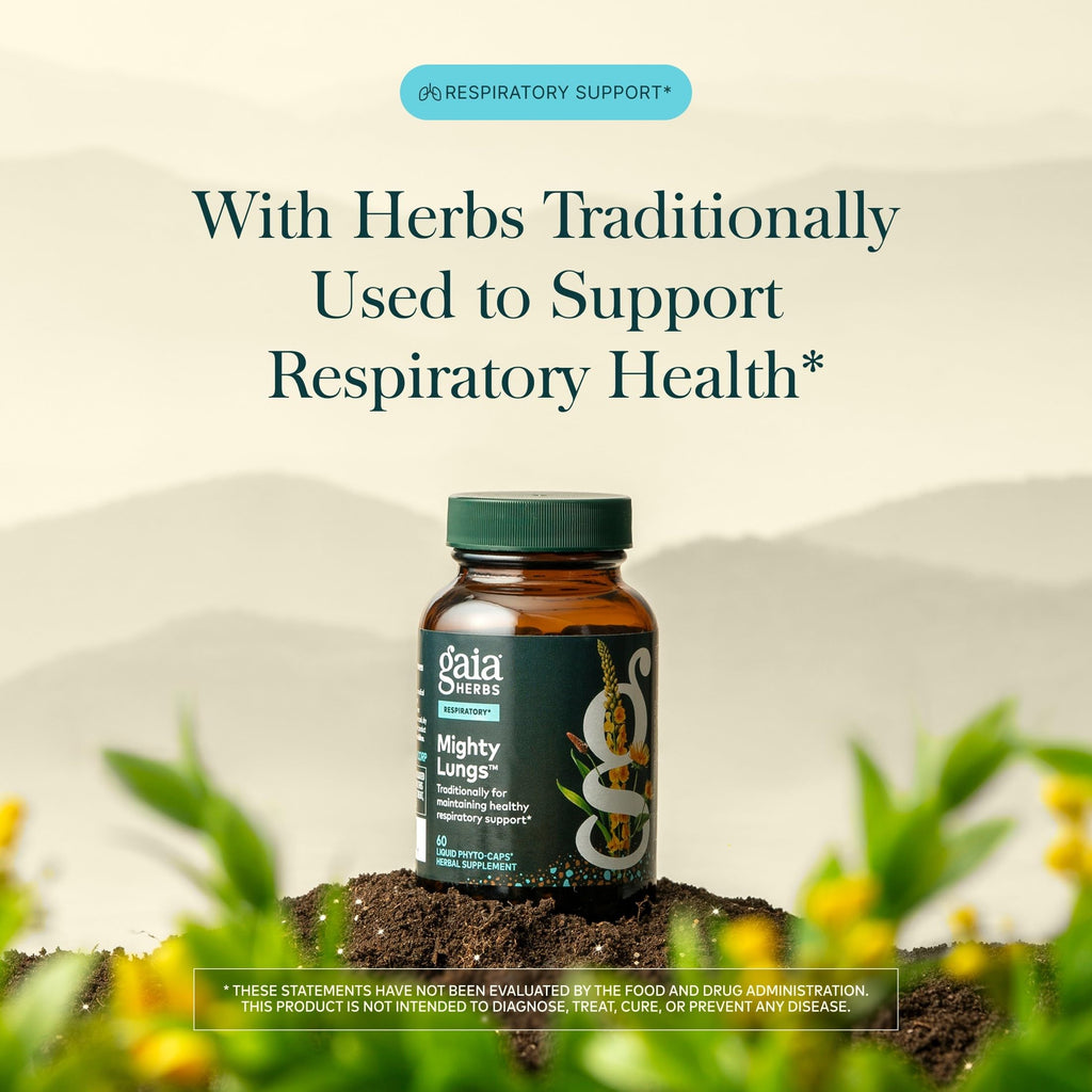 Gaia Herbs Mighty Lungs Respiratory Support - 60 Vegan Capsules - image 3