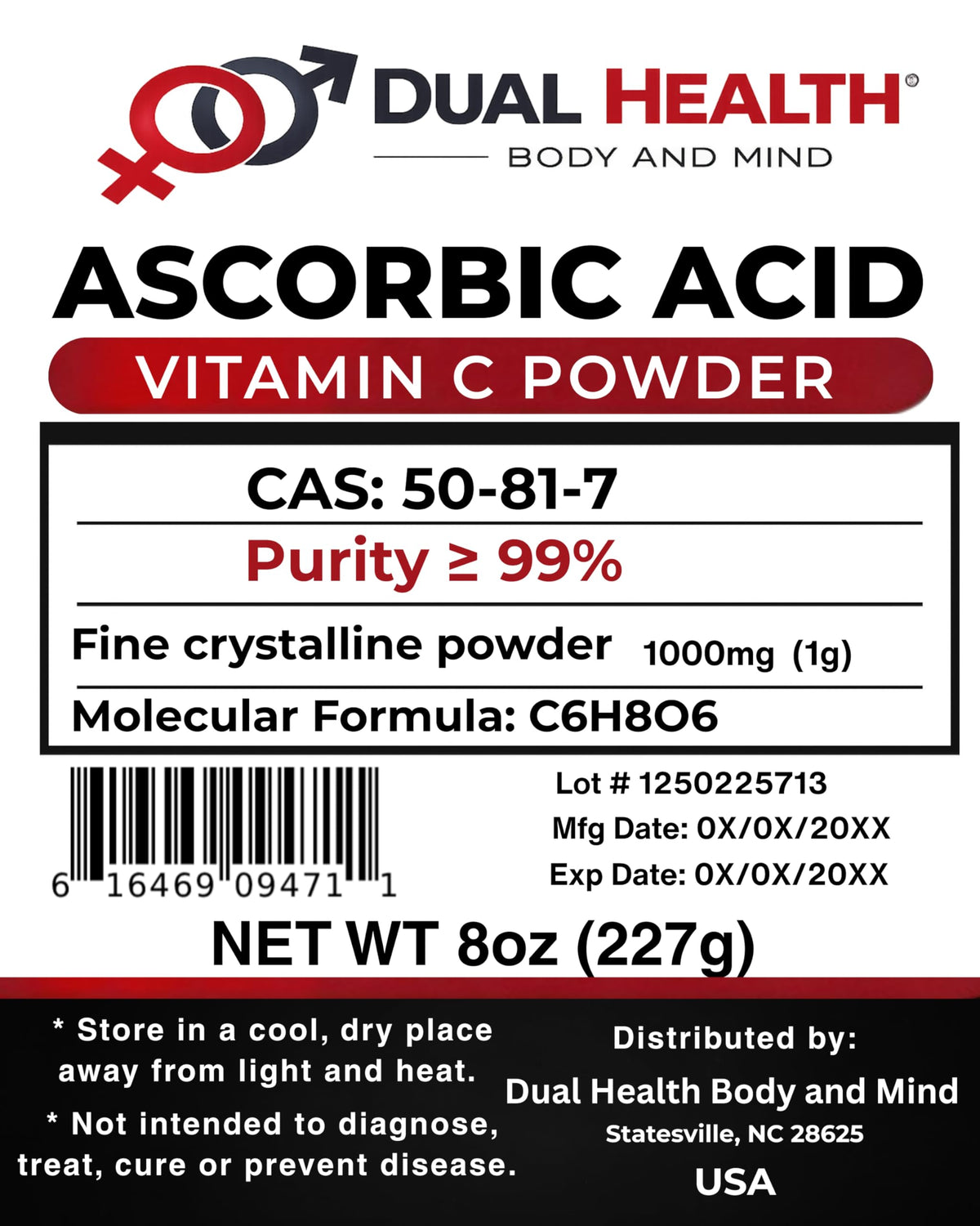 Dual Health Body & Mind L-Ascorbic Acid Powder