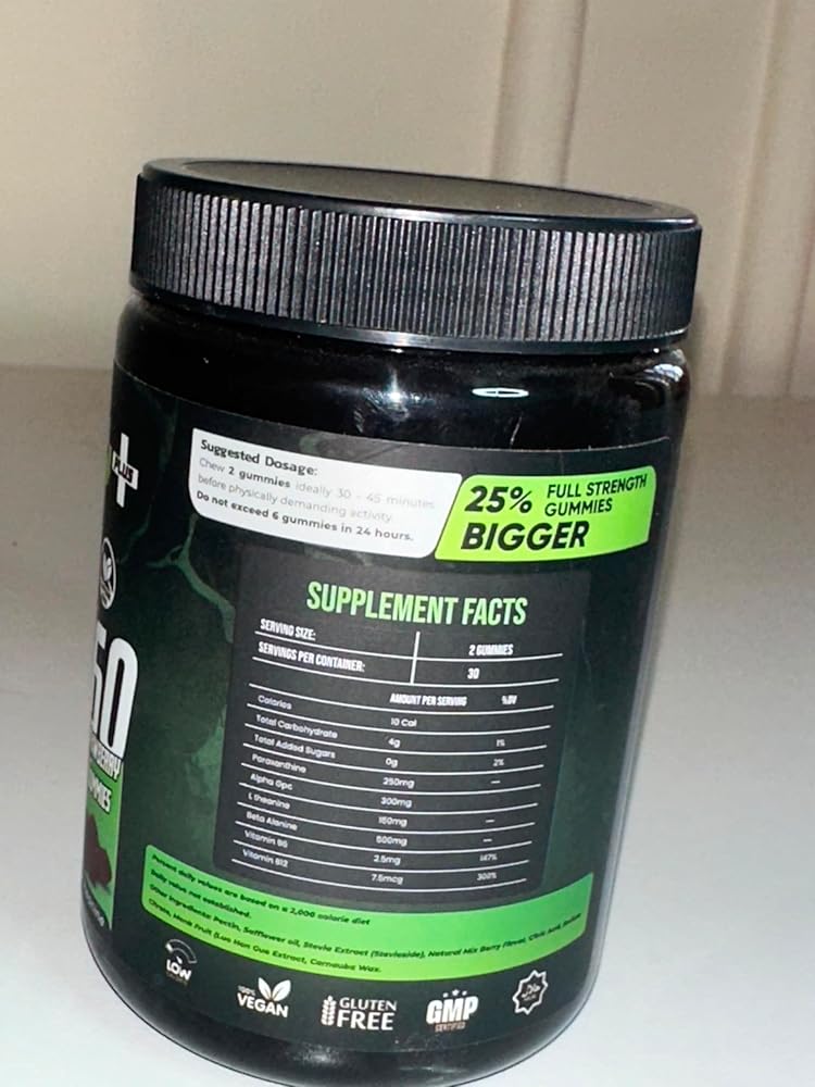 Dopamean Nutrition Pump Pre Workout Gummies Caffeine-Free - 60 Gummies - image 4