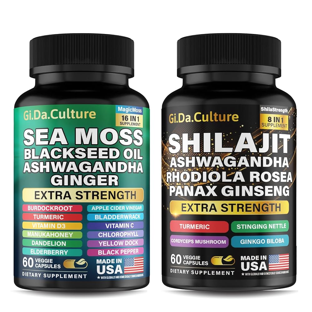 Gi.Da.Culture Shilajit and Sea Moss Combo - Sea Moss and Shilajit