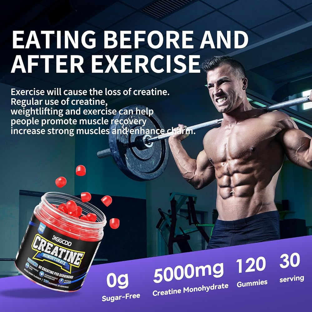 KGGCDD Creatine Monohydrate Gummies 5000mg - 120 Gummies - image 2