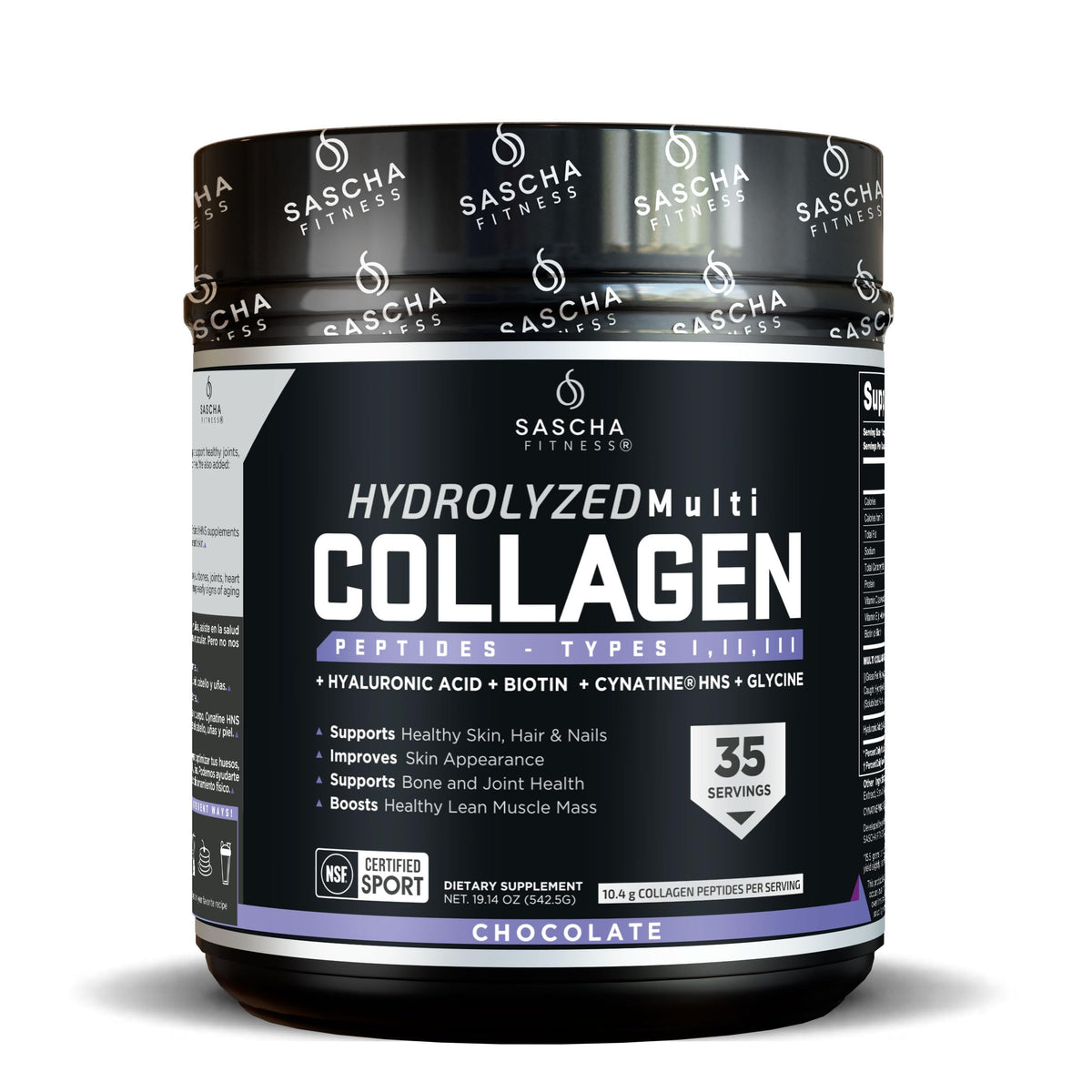 SASCHA FITNESS Hydrolyzed Multi Collagen Peptides Tipes 1,2 & 3