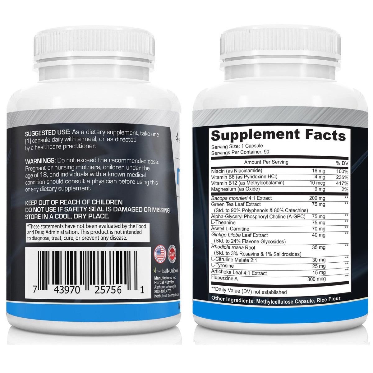 Herbal Nutrition NeuroShield Brain & Memory Supplement