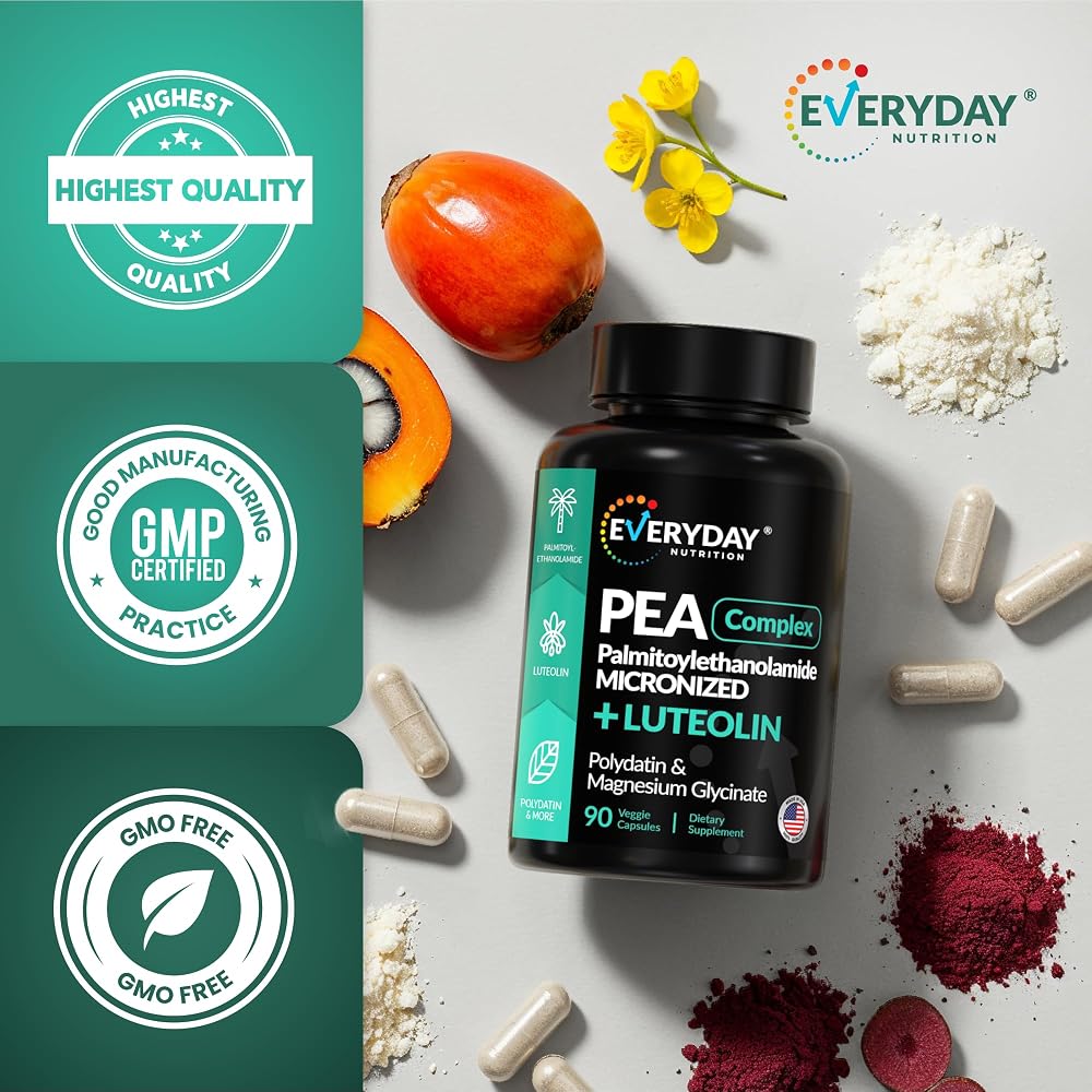 EVERYDAY NUTRITION Palmitoylethanolamide (PEA) 600mg - 90 Capsules - image 7