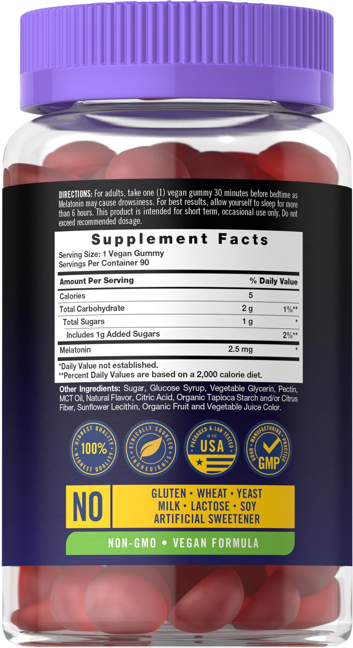 Carlyle Melatonin 2.5 mg Gummies - 90 Count - image 2